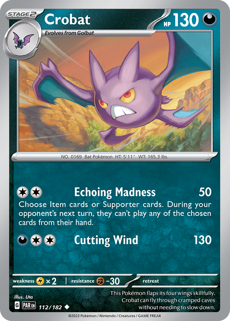 Crobat (112/182) [Scarlet & Violet: Paradox Rift] | Mega City Incorporated
