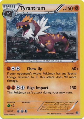 Tyrantrum (62/111) (Cosmos Holo) [XY: Furious Fists] | Mega City Incorporated