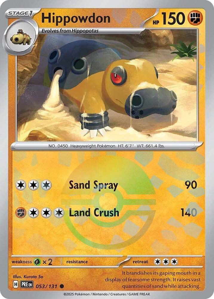 Hippowdon (053/131) (Poke Ball Pattern) [Scarlet & Violet: Prismatic Evolutions] | Mega City Incorporated