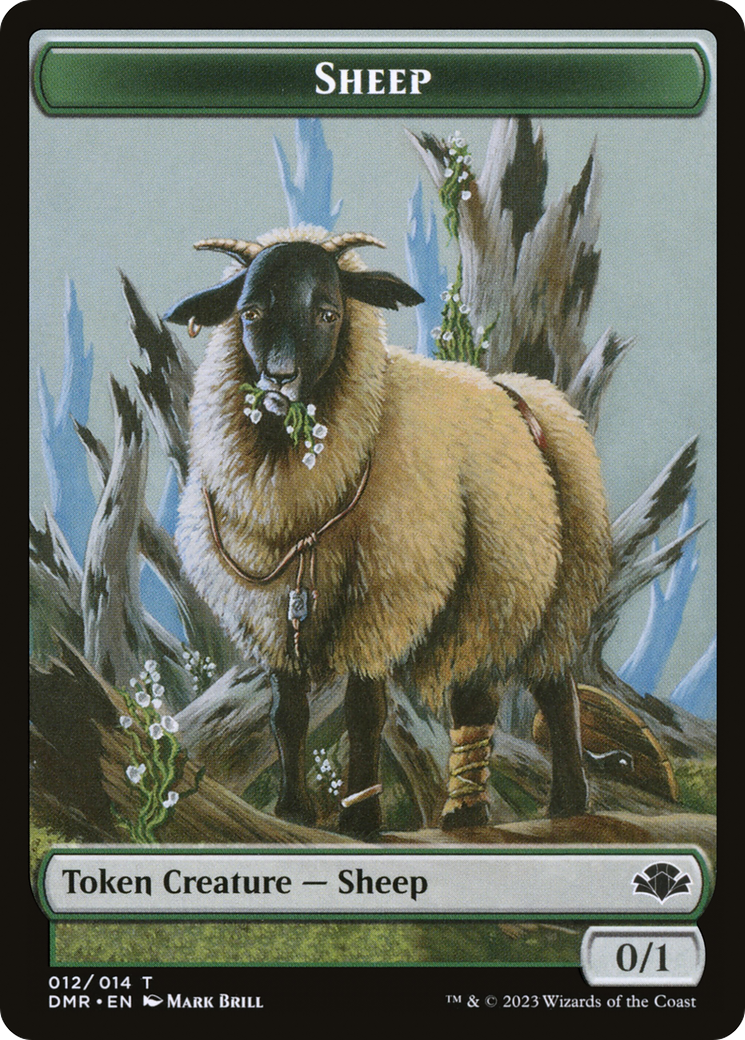 Sheep Token [Dominaria Remastered Tokens] | Mega City Incorporated