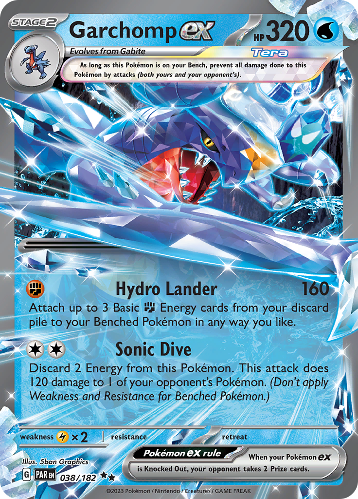 Garchomp ex (038/182) [Scarlet & Violet: Paradox Rift] | Mega City Incorporated