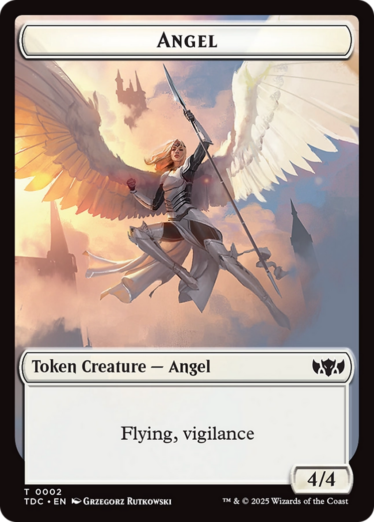 Angel // Spirit Double-Sided Token [Tarkir: Dragonstorm Commander Tokens] | Mega City Incorporated