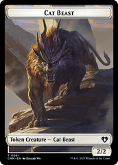 Cleric // Cat Beast Double-Sided Token [Commander Masters Tokens] | Mega City Incorporated