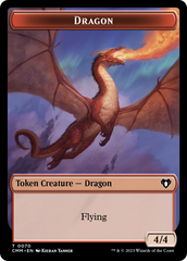 Dragon // Kor Ally Double-Sided Token [Commander Masters Tokens] | Mega City Incorporated