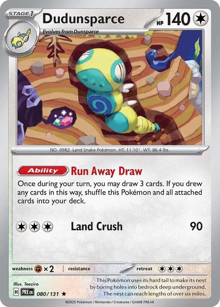 Dudunsparce (080/131) [Scarlet & Violet: Prismatic Evolutions] | Mega City Incorporated