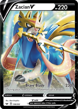 Zacian V (138/202) (Jumbo Card) [Sword & Shield: Base Set] | Mega City Incorporated