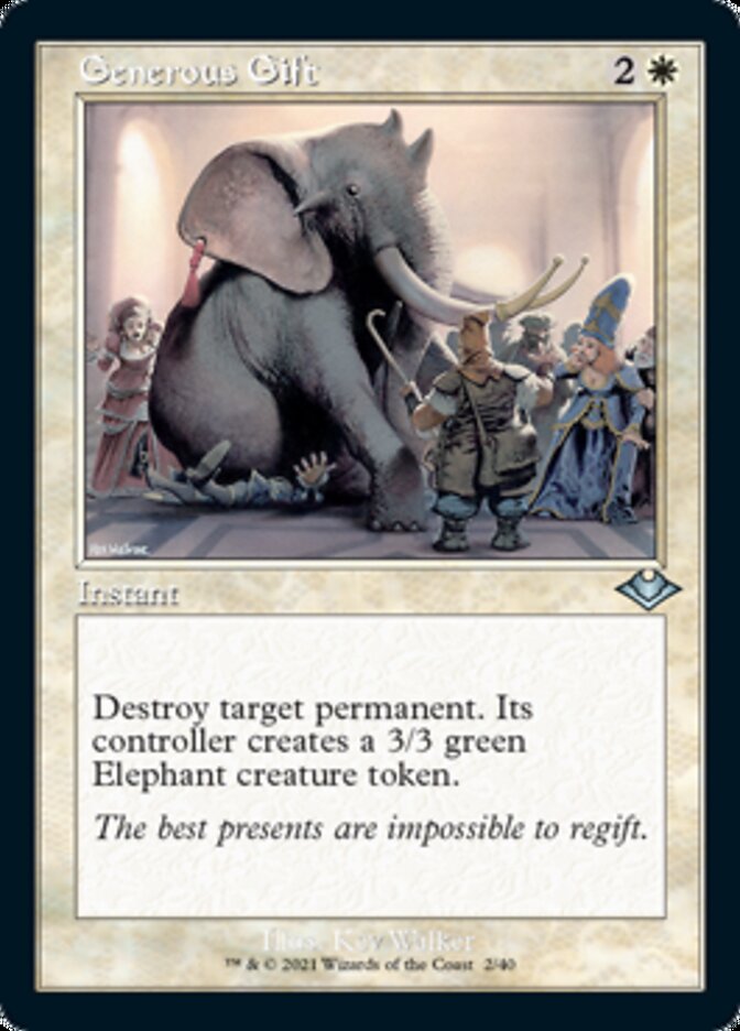 Generous Gift (Retro Foil Etched) [Modern Horizons] | Mega City Incorporated