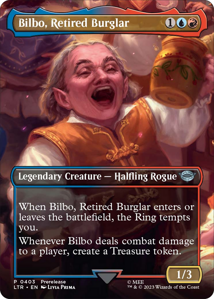 Bilbo, Retired Burglar (Borderless Alternate Art) [The Lord of the Rings: Tales of Middle-Earth] | Mega City Incorporated