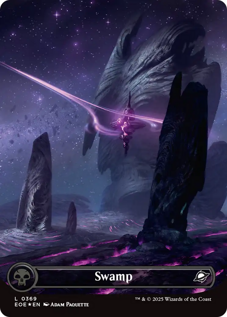 Swamp (0369) (Borderless) (Galaxy Foil) [Edge of Eternities] | Mega City Incorporated