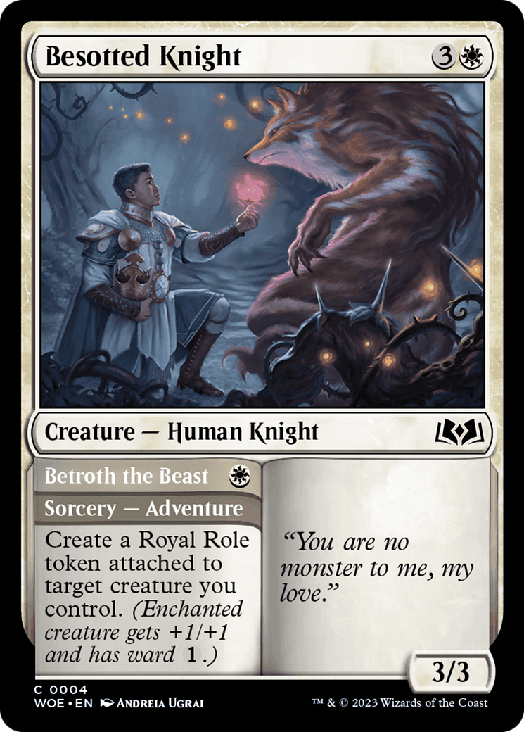 Besotted Knight // Betroth the Beast [Wilds of Eldraine] | Mega City Incorporated