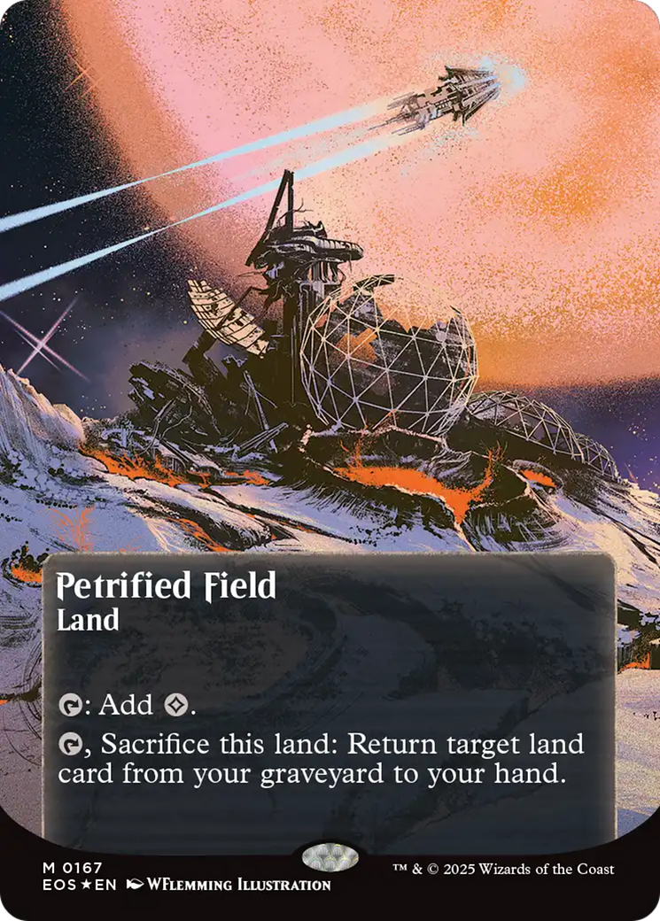 Petrified Field (0167) (Borderless) (Galaxy Foil) [Edge of Eternities: Stellar Sights] | Mega City Incorporated