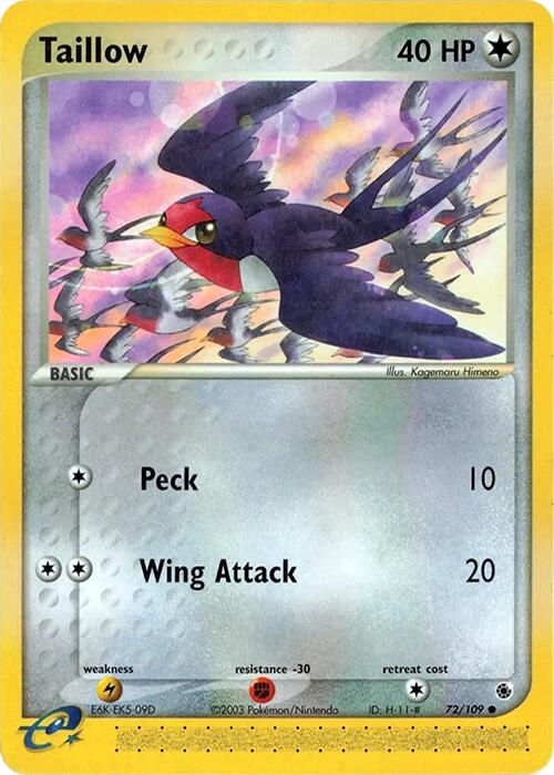 Taillow (72/109) [EX: Ruby & Sapphire] | Mega City Incorporated