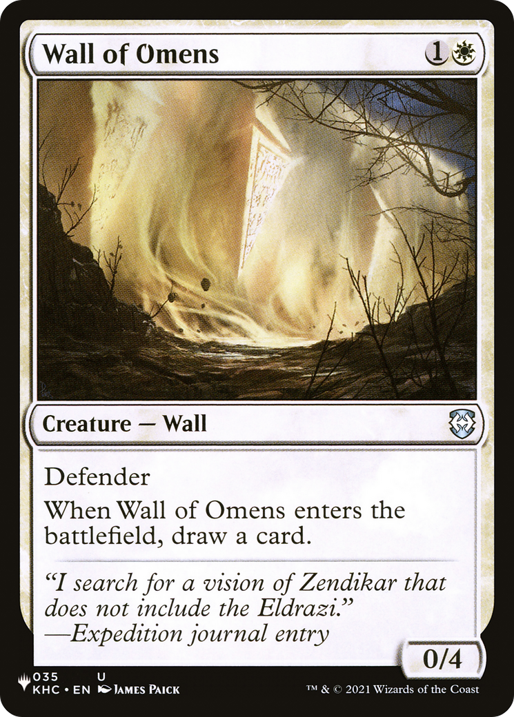 Wall of Omens (KHC) [The List] | Mega City Incorporated