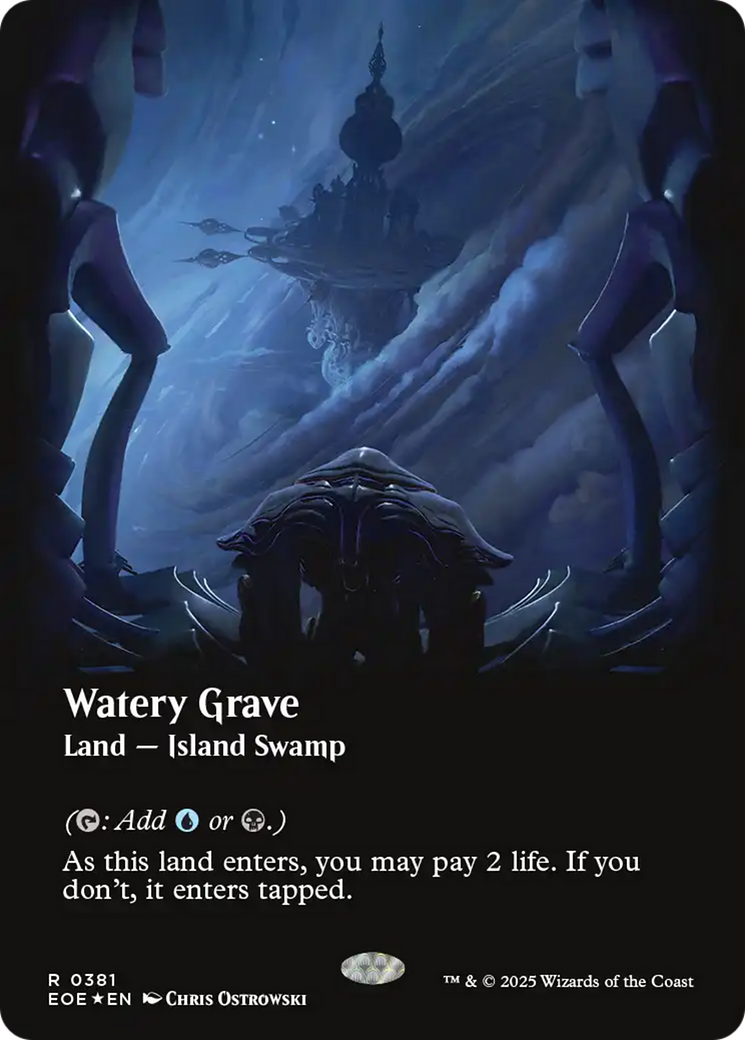 Watery Grave (Borderless) (Galaxy Foil) [Edge of Eternities] | Mega City Incorporated