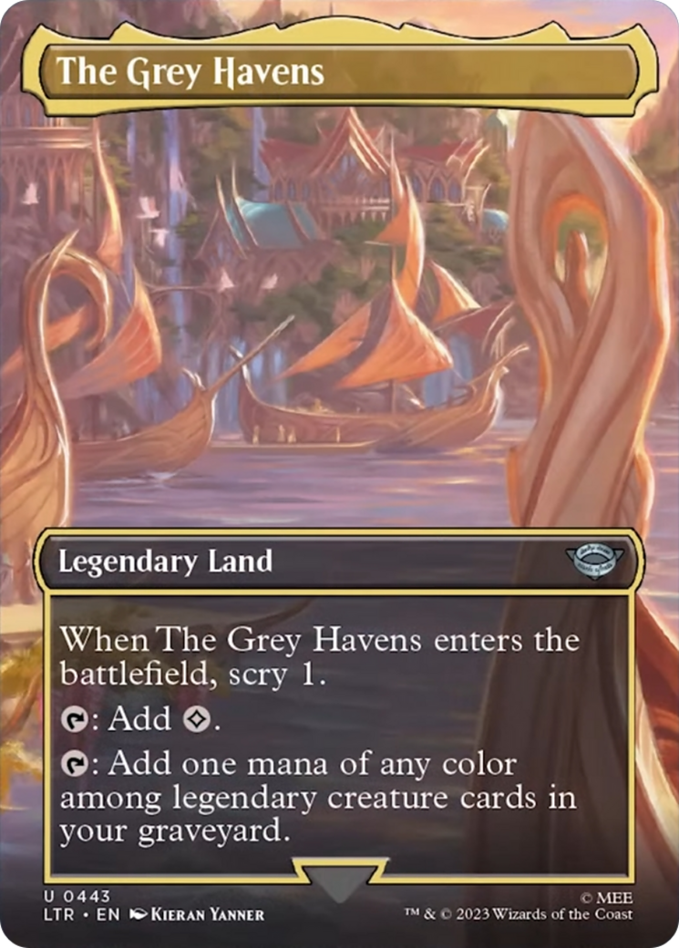 The Grey Havens (Borderless Alternate Art) [The Lord of the Rings: Tales of Middle-Earth] | Mega City Incorporated