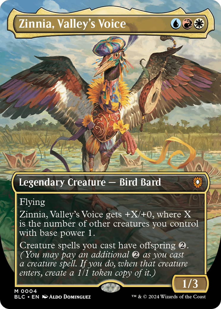 Zinnia, Valley's Voice (Borderless) [Bloomburrow Commander] | Mega City Incorporated