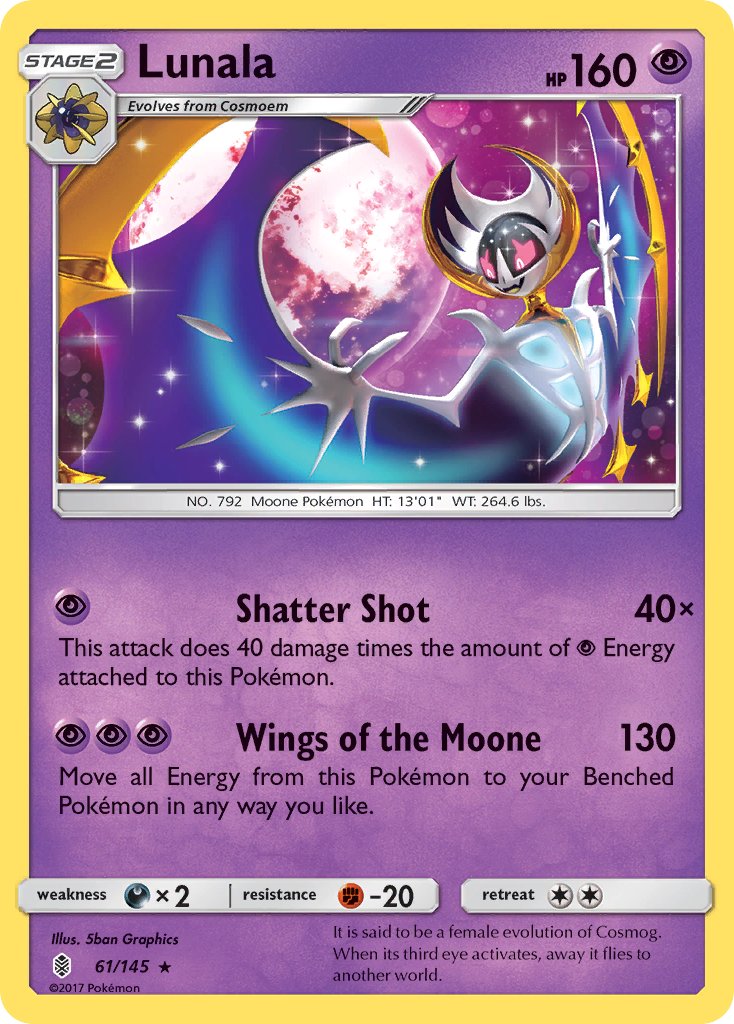 Lunala (61/145) (Theme Deck Exclusive) [Sun & Moon: Guardians Rising] | Mega City Incorporated