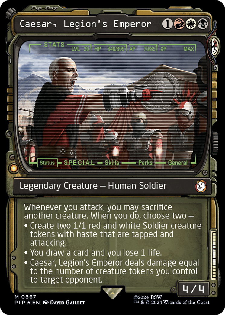 Caesar, Legion's Emperor (Showcase) (Surge Foil) [Fallout] | Mega City Incorporated