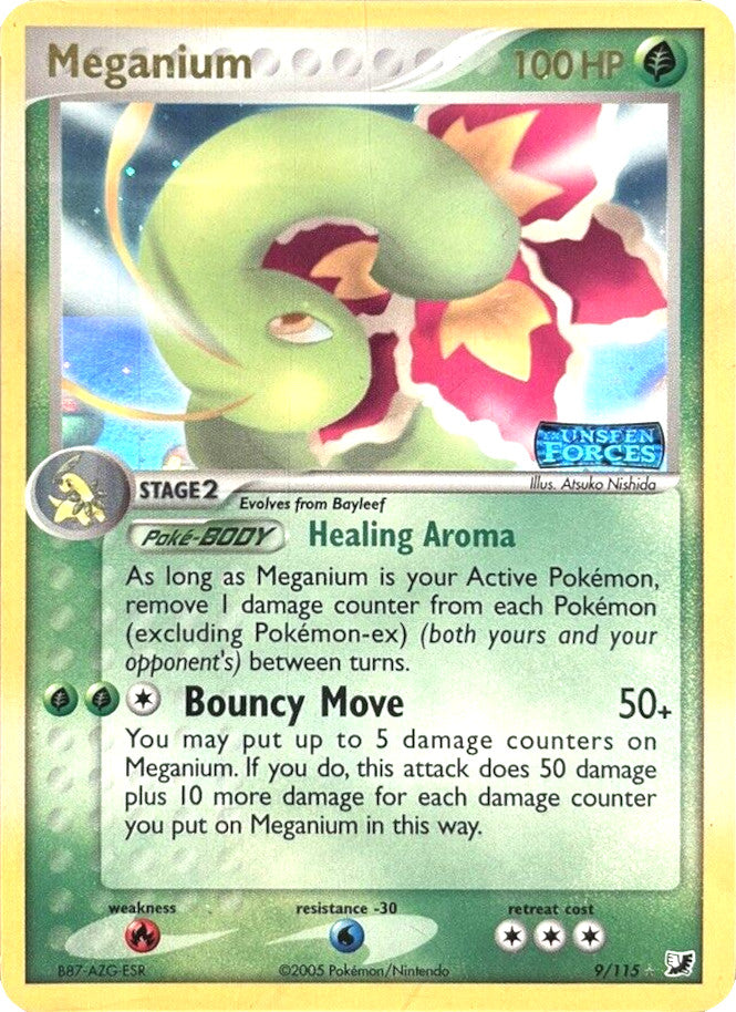 Meganium (9/115) (Stamped) [EX: Unseen Forces] | Mega City Incorporated