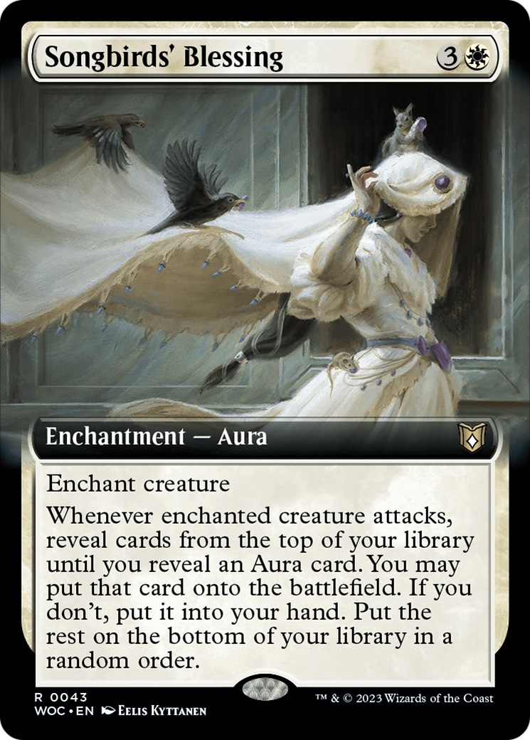 Songbirds' Blessing (Extended Art) [Wilds of Eldraine Commander] | Mega City Incorporated
