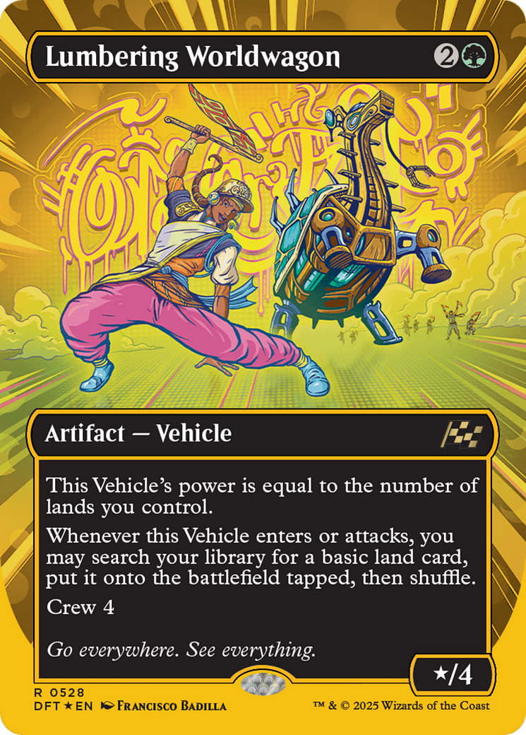 Lumbering Worldwagon (Borderless) (First-Place Foil) [Aetherdrift] | Mega City Incorporated