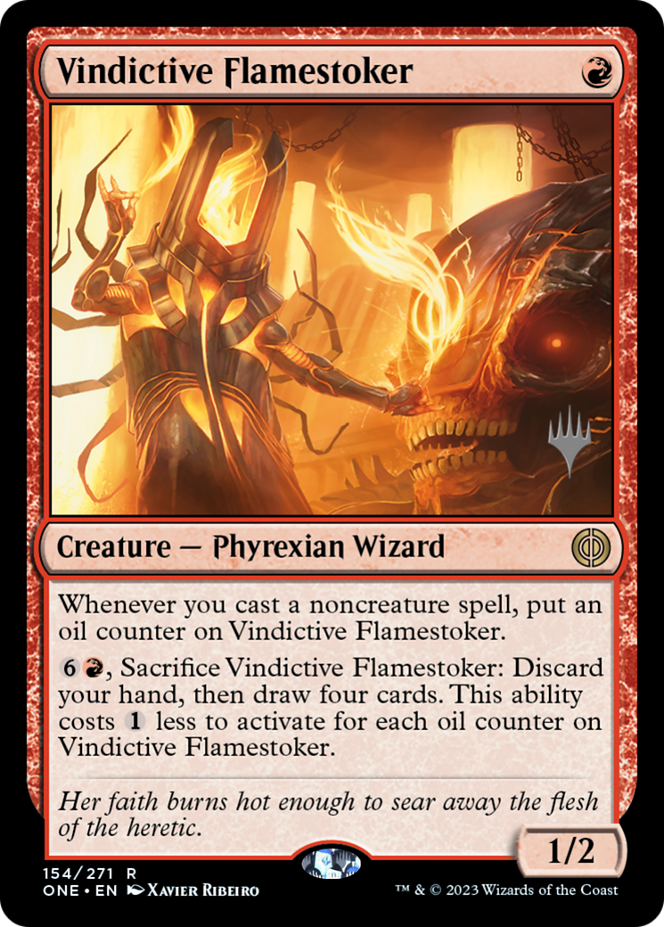 Vindictive Flamestoker (Promo Pack) [Phyrexia: All Will Be One Promos] | Mega City Incorporated