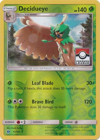 Decidueye (11/149) (League Promo) [Sun & Moon: Base Set] | Mega City Incorporated