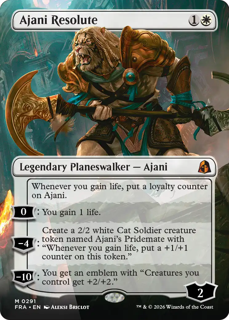 Ajani Resolute (Borderless) [Reality Fracture] | Mega City Incorporated