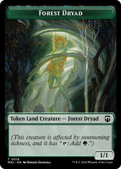 Boar (Ripple Foil) // Forest Dryad Double-Sided Token [Modern Horizons 3 Commander Tokens] | Mega City Incorporated