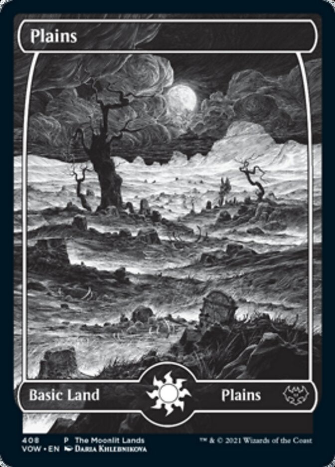 Plains (The Moonlit Lands) (Foil Etched) [Innistrad: Crimson Vow Promos] | Mega City Incorporated