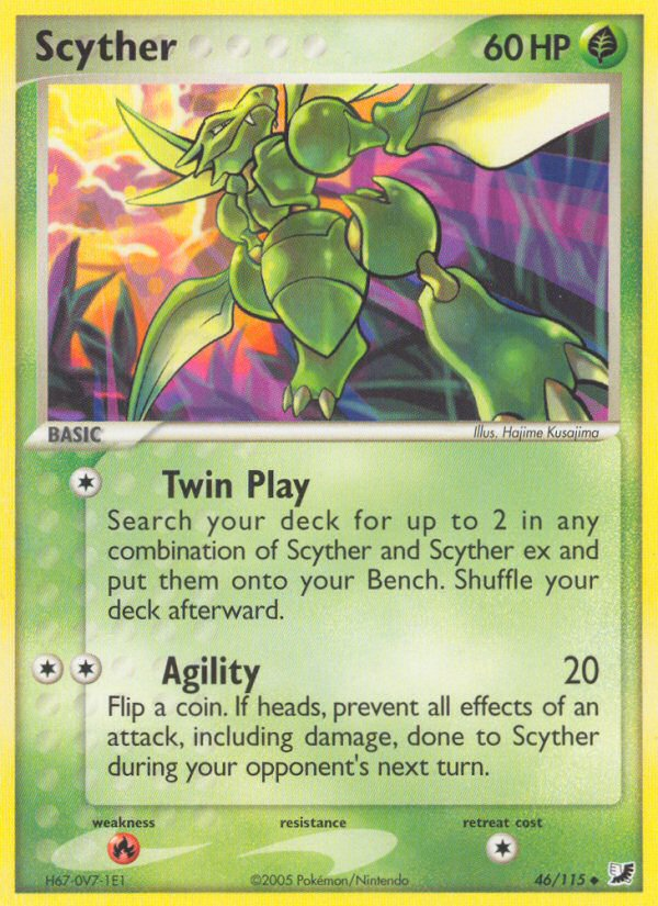 Scyther (46/115) [EX: Unseen Forces] | Mega City Incorporated