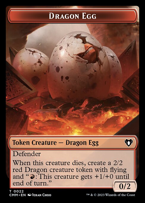 Treasure // Dragon Egg Double-Sided Token [Commander Masters Tokens] | Mega City Incorporated