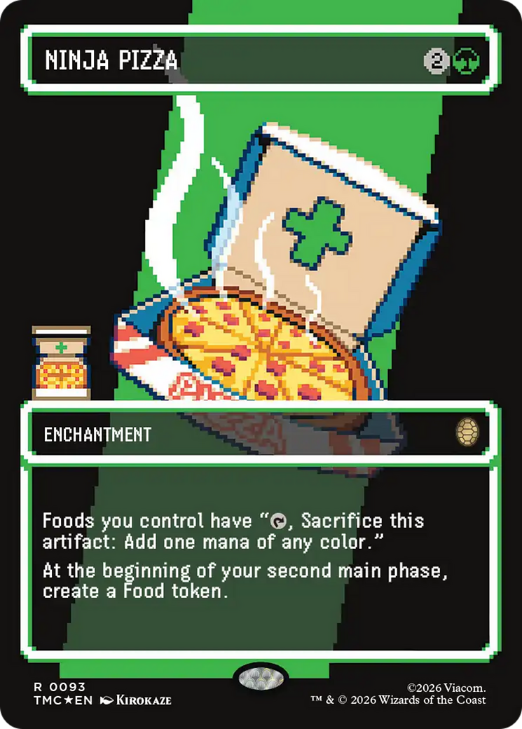 Ninja Pizza (Borderless) (Surge Foil) [Teenage Mutant Ninja Turtles Commander] | Mega City Incorporated