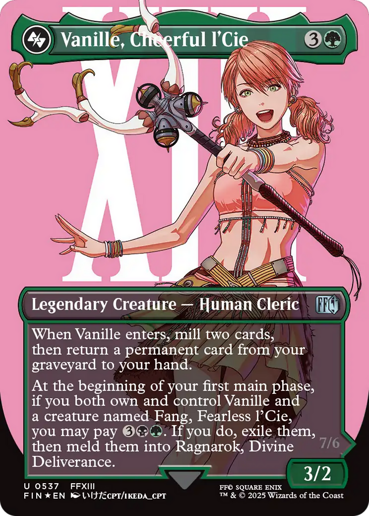 Vanille, Cheerful l'Cie // Ragnarok, Divine Deliverance (Borderless) (Surge Foil) [FINAL FANTASY] | Mega City Incorporated