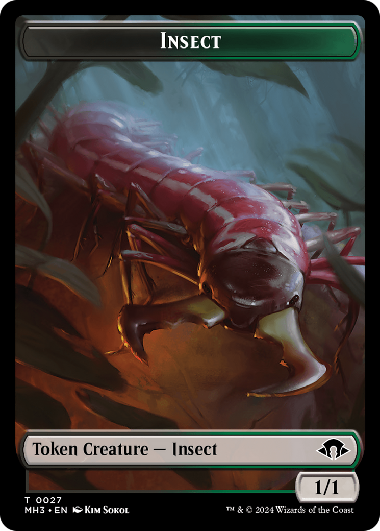 Zombie // Insect (0027) Double-Sided Token [Modern Horizons 3 Tokens] | Mega City Incorporated