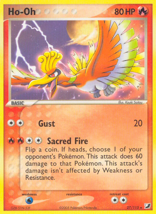 Ho-Oh (27/115) [EX: Unseen Forces] | Mega City Incorporated