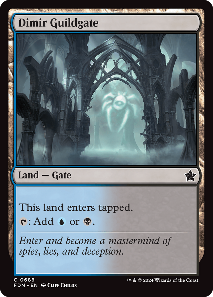 Dimir Guildgate [Foundations] | Mega City Incorporated