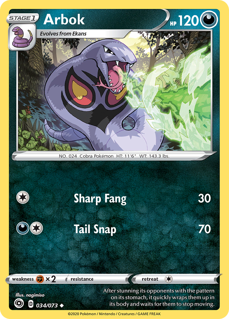 Arbok (034/073) [Sword & Shield: Champion's Path] | Mega City Incorporated