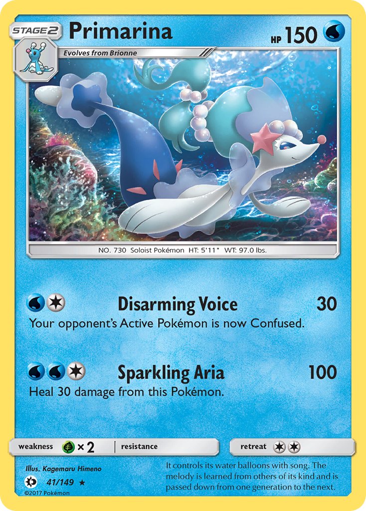 Primarina (41/149) (Theme Deck Exclusive) [Sun & Moon: Base Set] | Mega City Incorporated