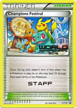 Champions Festival 2016 Staff (XY176) [XY: Black Star Promos] | Mega City Incorporated