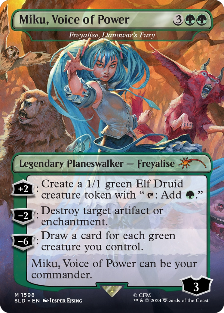 Miku, Voice of Power - Freyalise, Llanowar's Fury [Secret Lair Drop Series] | Mega City Incorporated