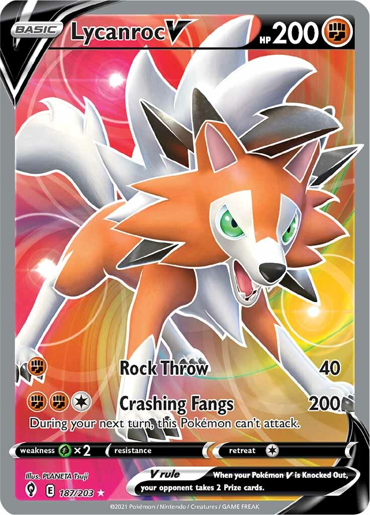 Lycanroc V (187/203) [Sword & Shield: Evolving Skies] | Mega City Incorporated