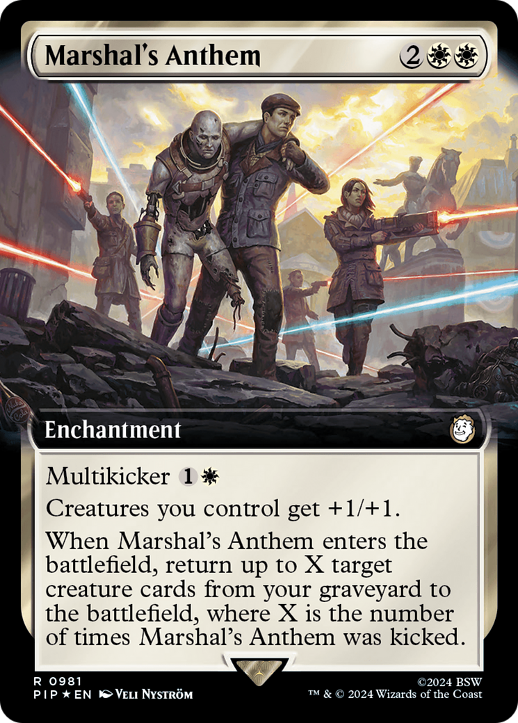 Marshal's Anthem (Extended Art) (Surge Foil) [Fallout] | Mega City Incorporated