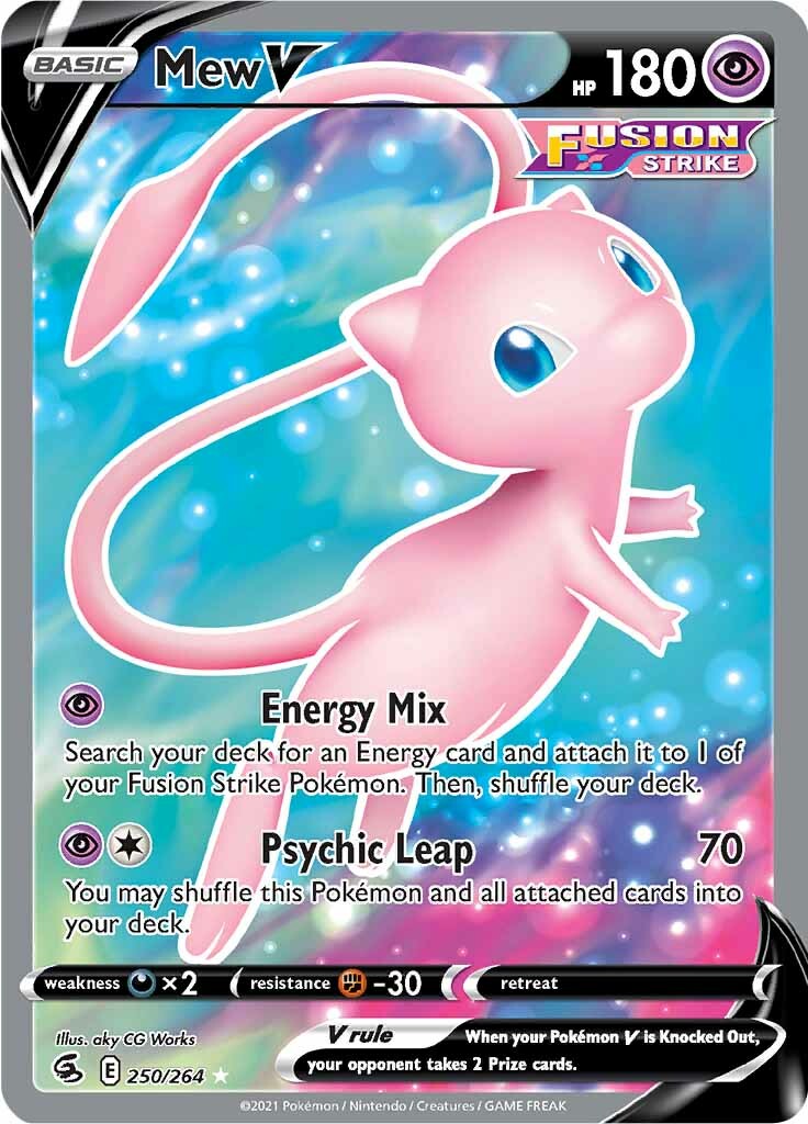 Mew V (250/264) [Sword & Shield: Fusion Strike] | Mega City Incorporated