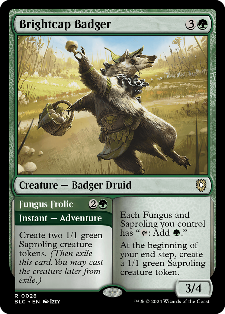 Brightcap Badger // Fungus Frolic [Bloomburrow Commander] | Mega City Incorporated