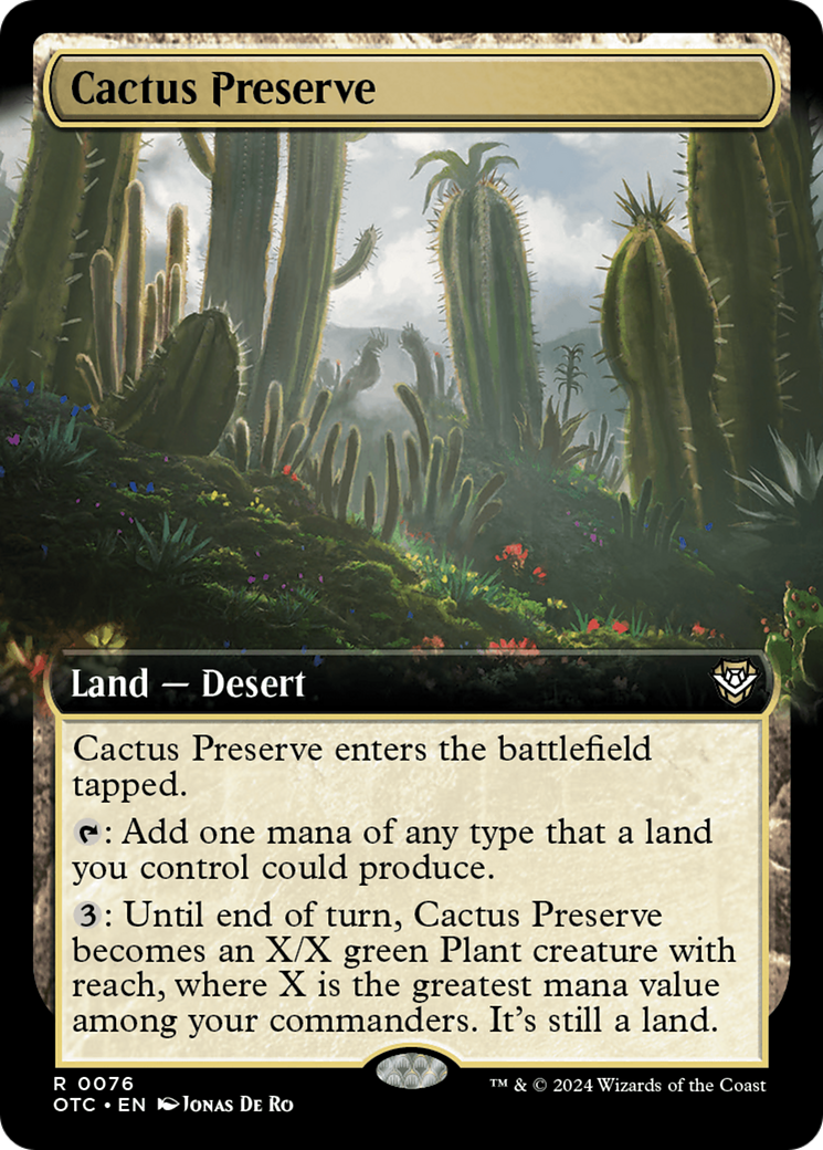 Cactus Preserve (Extended Art) [Outlaws of Thunder Junction Commander] | Mega City Incorporated