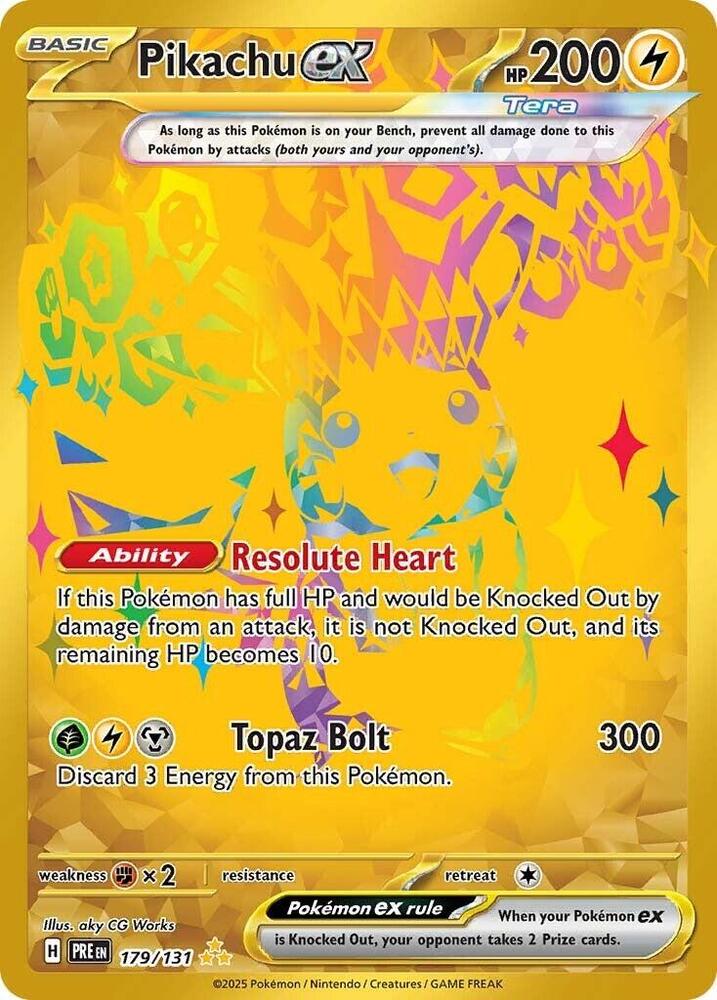 Pikachu ex (179/131) [Scarlet & Violet: Prismatic Evolutions] | Mega City Incorporated