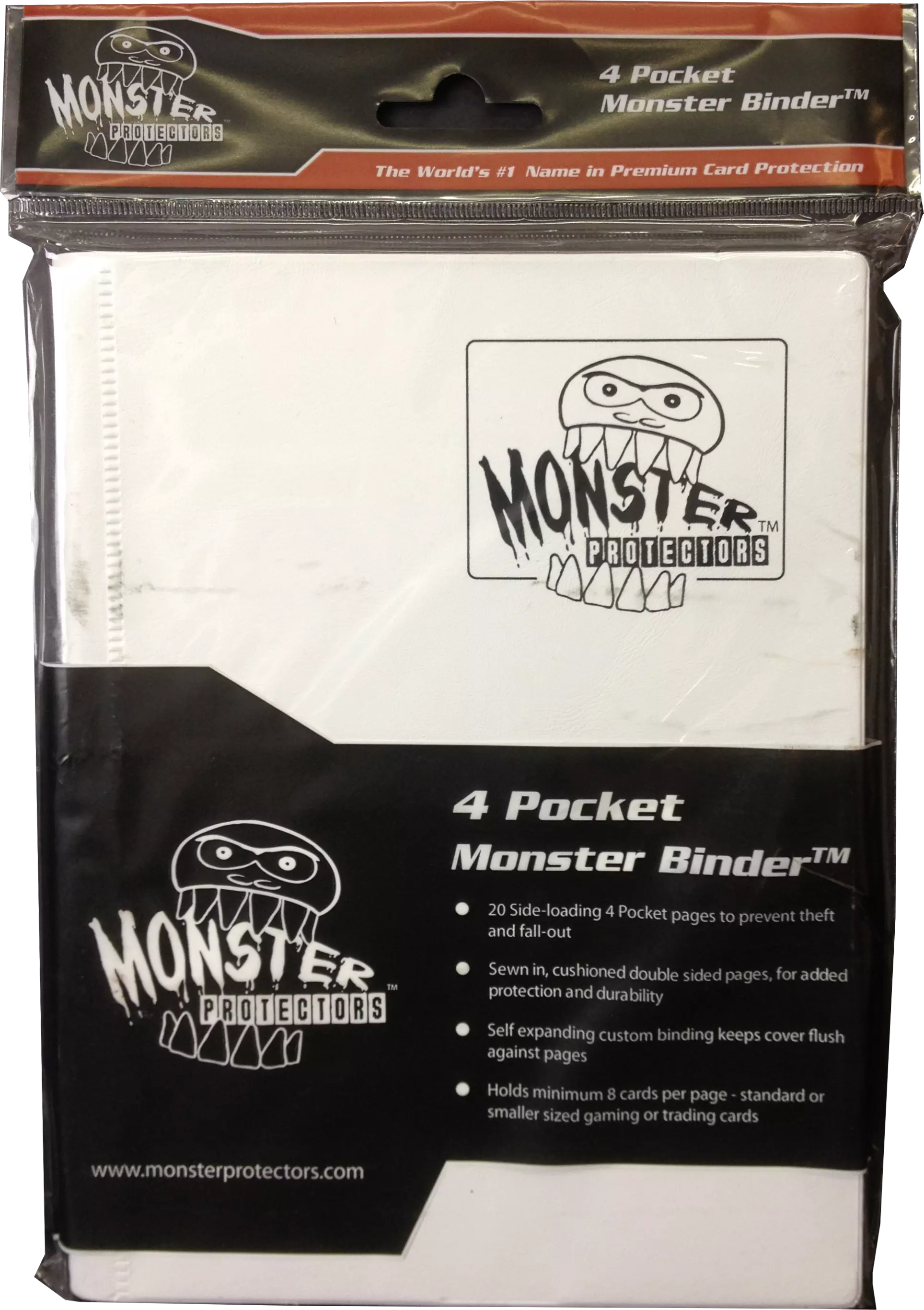 Monster 4 Pocket Binder White Matte | Mega City Incorporated