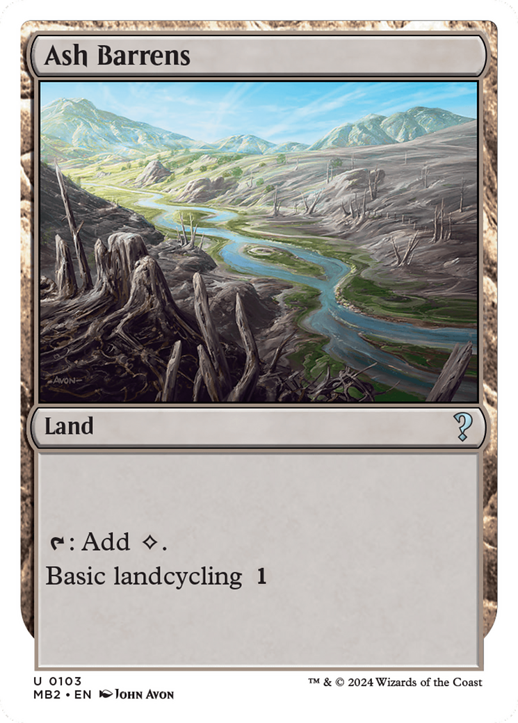 Ash Barrens (White Border) [Mystery Booster 2] | Mega City Incorporated