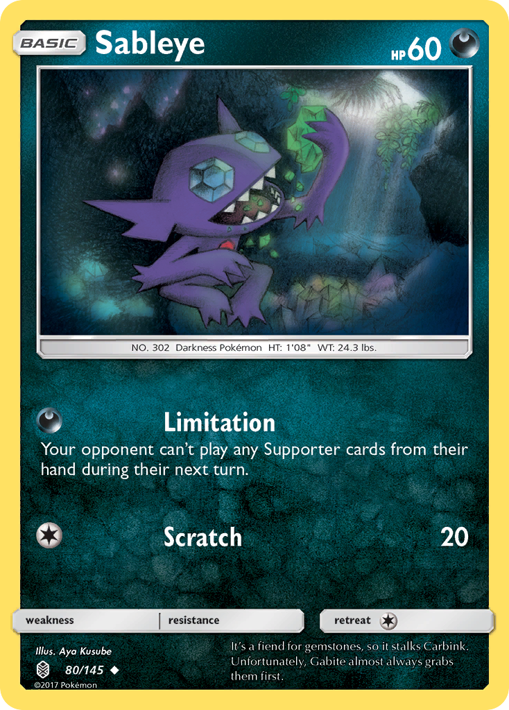 Sableye (80/145) [Sun & Moon: Guardians Rising] | Mega City Incorporated